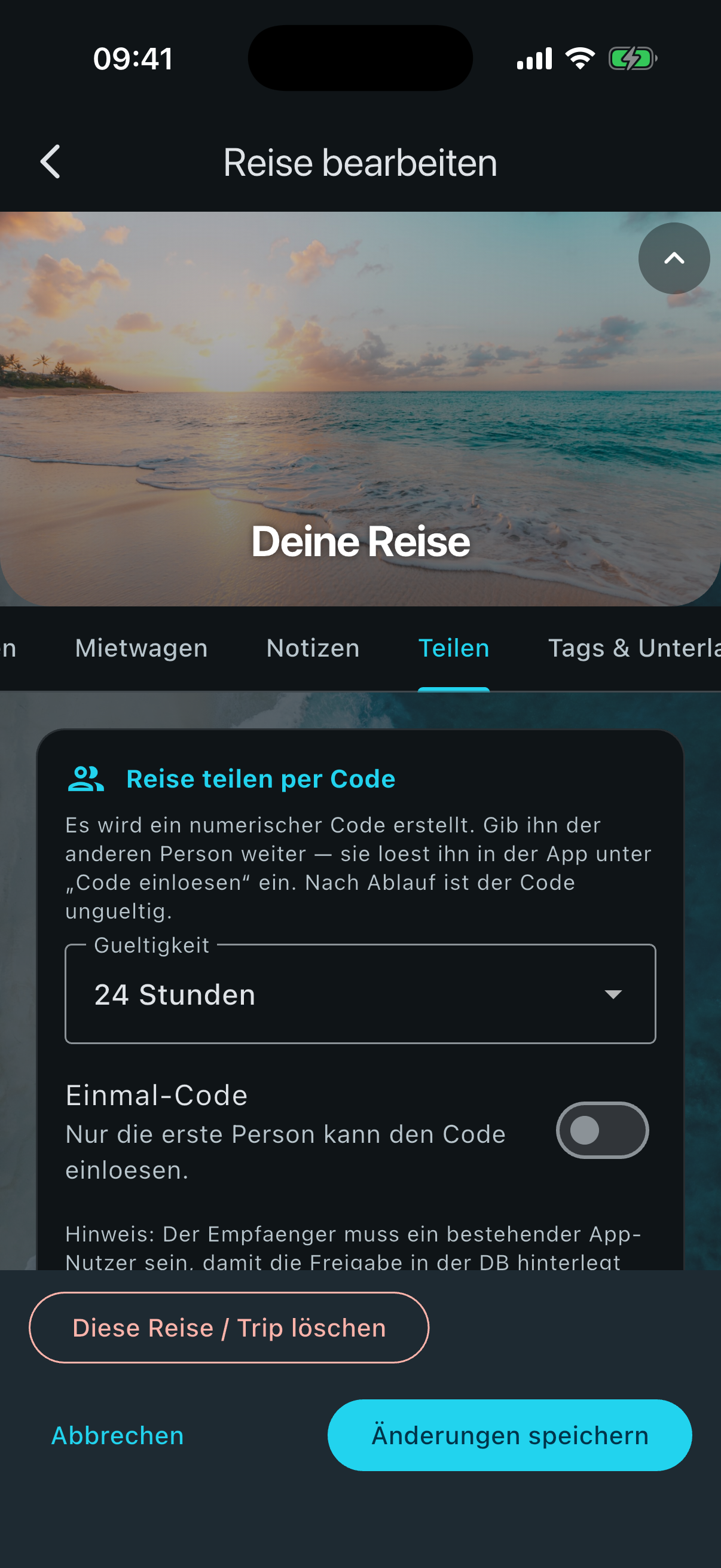 Reise mit Familie oder Freunden teilen